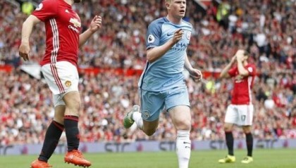 曼城中场大将德布劳内重伤缺阵